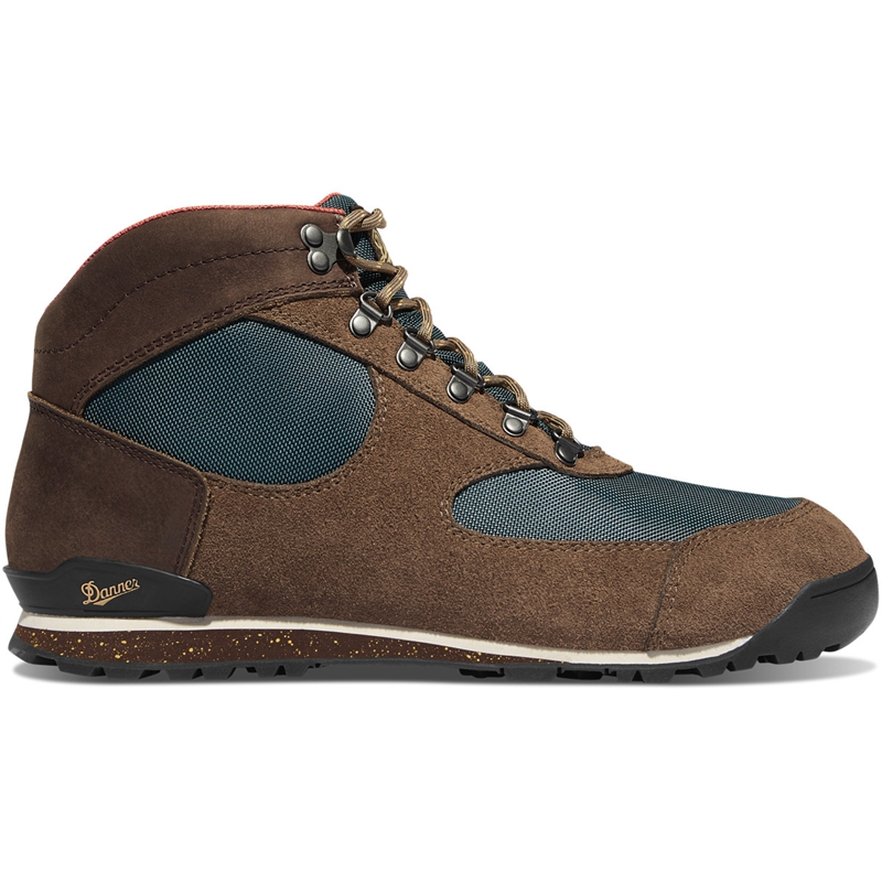 Brown / Blue Danner Jag Dry Weather Men's Work Boots | SJAT32564