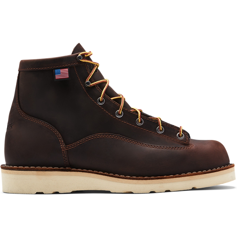 Brown Danner Bull Run Men's Work Boots | YOBD82156