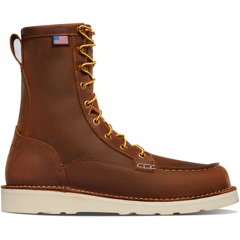 Brown Danner Bull Run Moc Toe Men's Work Boots | EYSO08725