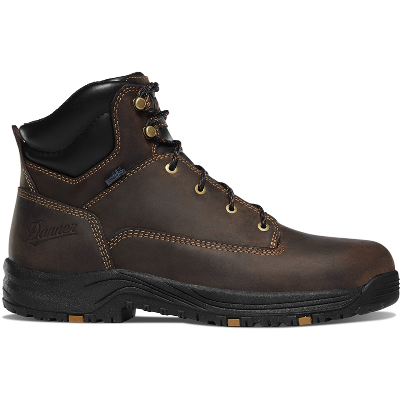 Brown Danner Caliper Men's Work Boots | RFMU52178