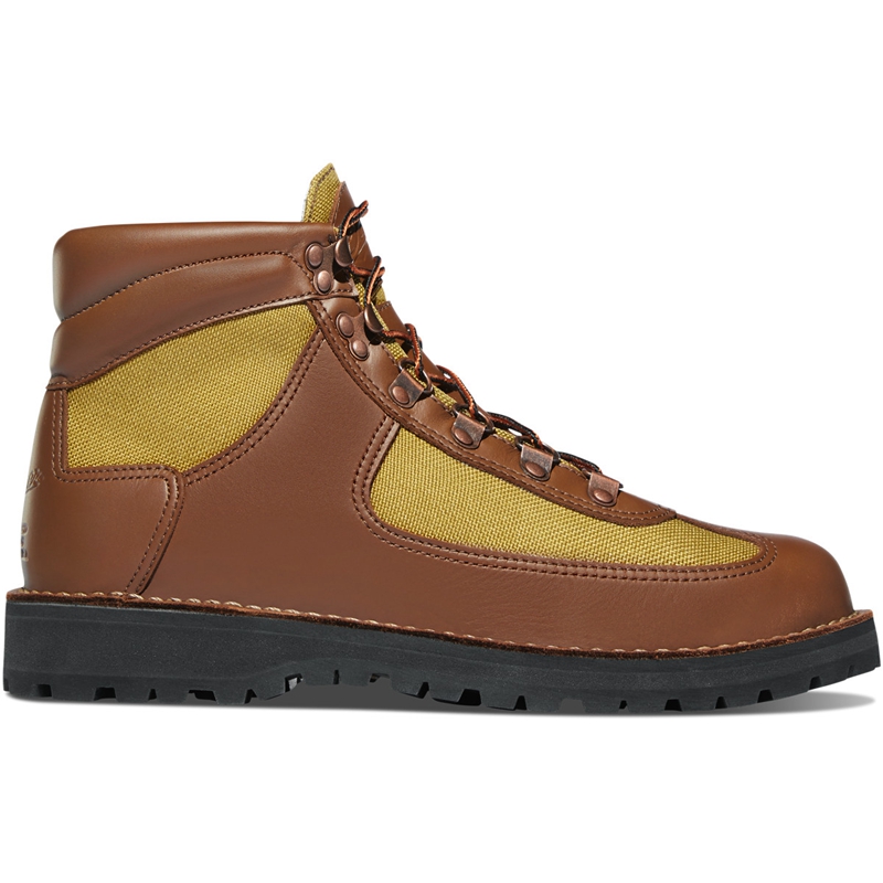 Brown Danner Feather Light Men's Work Boots | GDUP85603