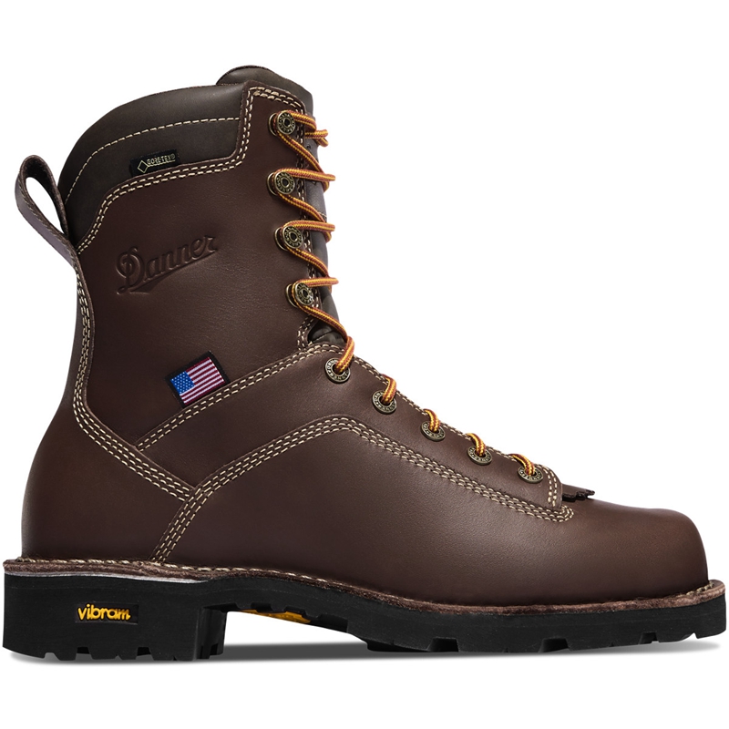 Brown Danner Quarry USA Men's Work Boots | ANTJ47935