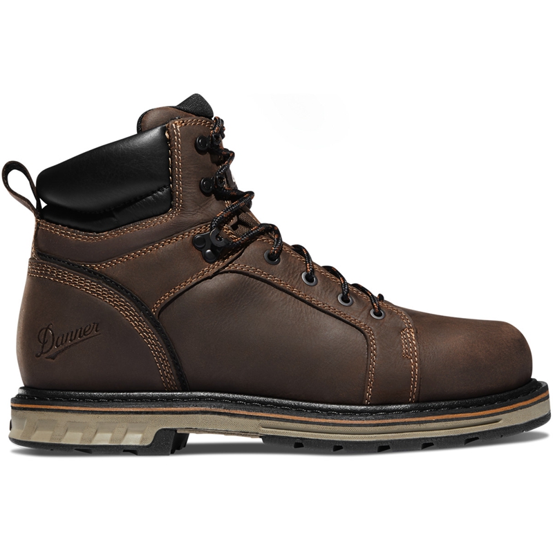 Brown Danner Steel Yard Men's Work Boots | ZAOB96530