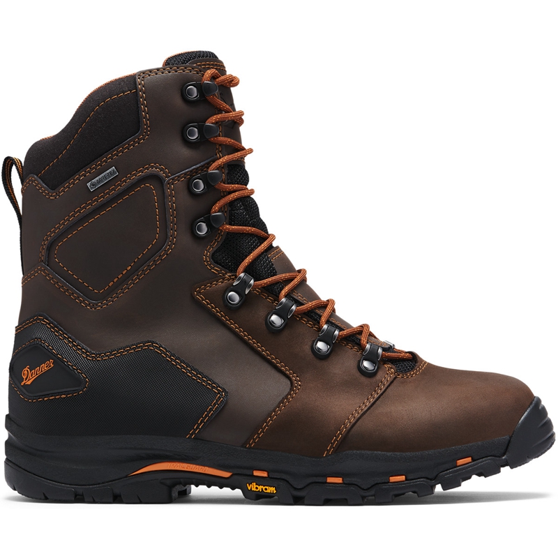 Brown Danner Vicious Men's Work Boots | BZQU68750