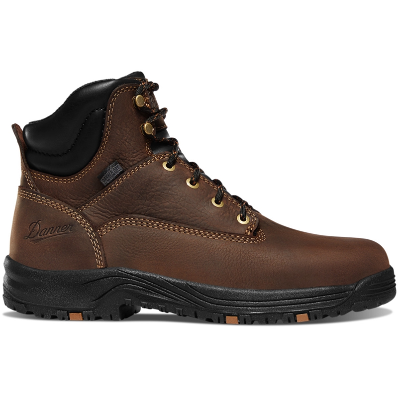 Brown Grey Danner Caliper Women's Work Boots | REOJ41863