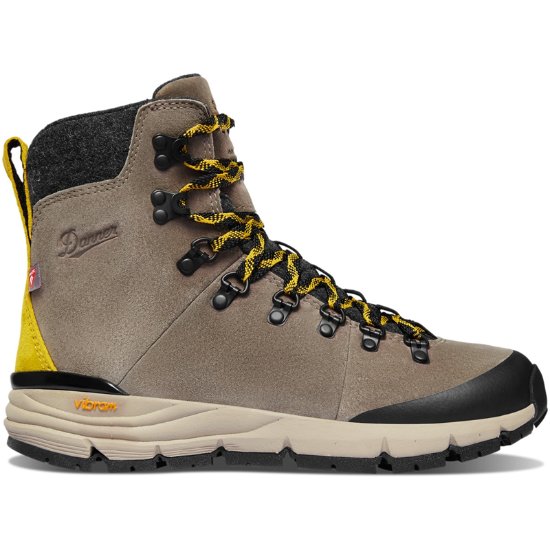 Grey Danner Arctic 600 Side-Zip Women's Hiking Boots | ZBGO18657