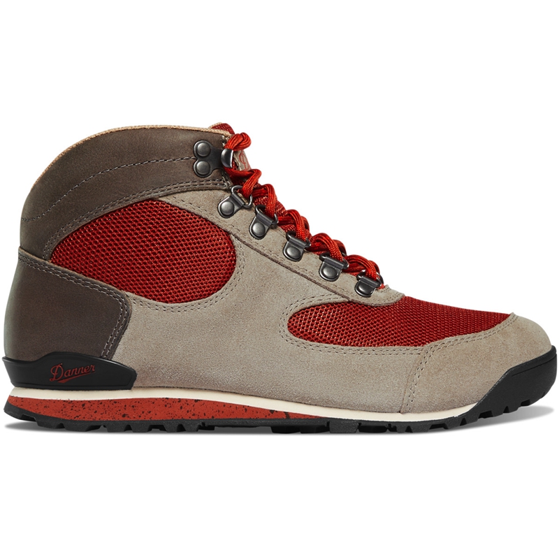 Grey / Red Danner Jag Dry Weather Women's Hiking Boots | ARFM05796