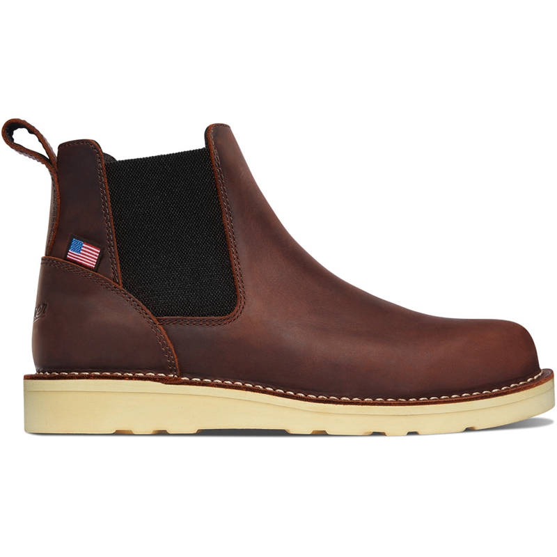 Brown Danner Bull Run Men\'s Chelsea Boots | WOYR16370