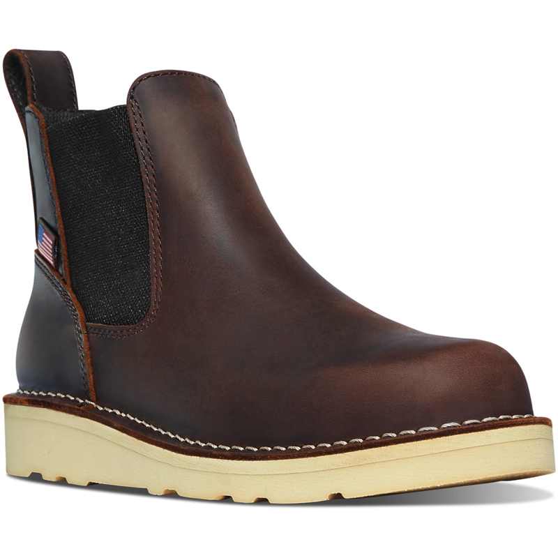 Brown Danner Bull Run Women's Chelsea Boots | CSTU09318