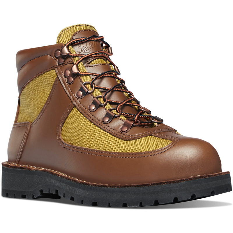 Brown Danner Feather Light Men's Hiking Boots | KPQD61947