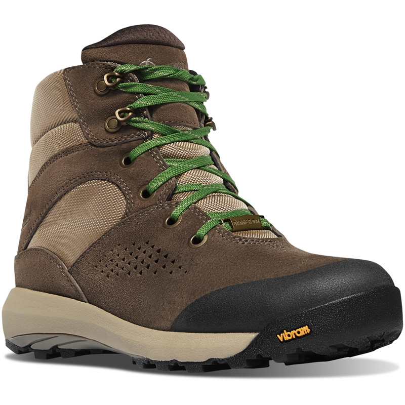 Brown / Green Danner Inquire Mid Women's Combat Boots | EISH09852