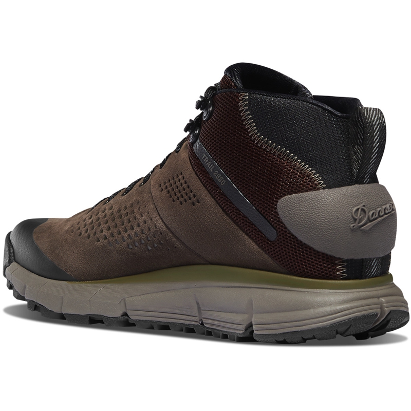 Brown / Green Danner Trail 2650 GTX Mid Men's Hiking Boots | PVSO36015