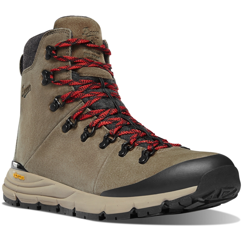 Brown / Red Danner Arctic 600 Side-Zip Men's Hiking Boots | UXMI01734