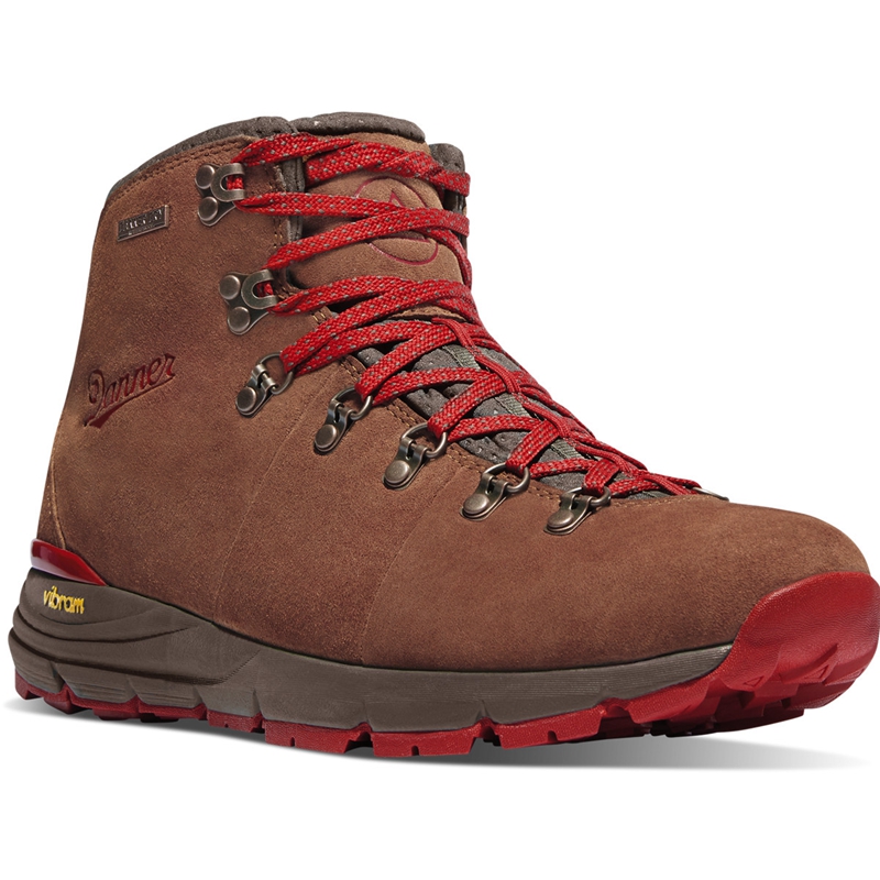 Brown / Red Danner Mountain 600 Men's Hiking Boots | IJHT23147