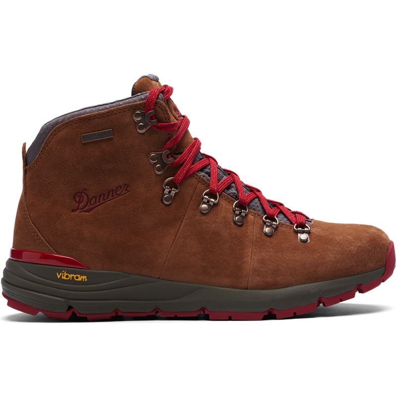 Brown / Red Danner Mountain 600 Men\'s Hiking Boots | IJHT23147