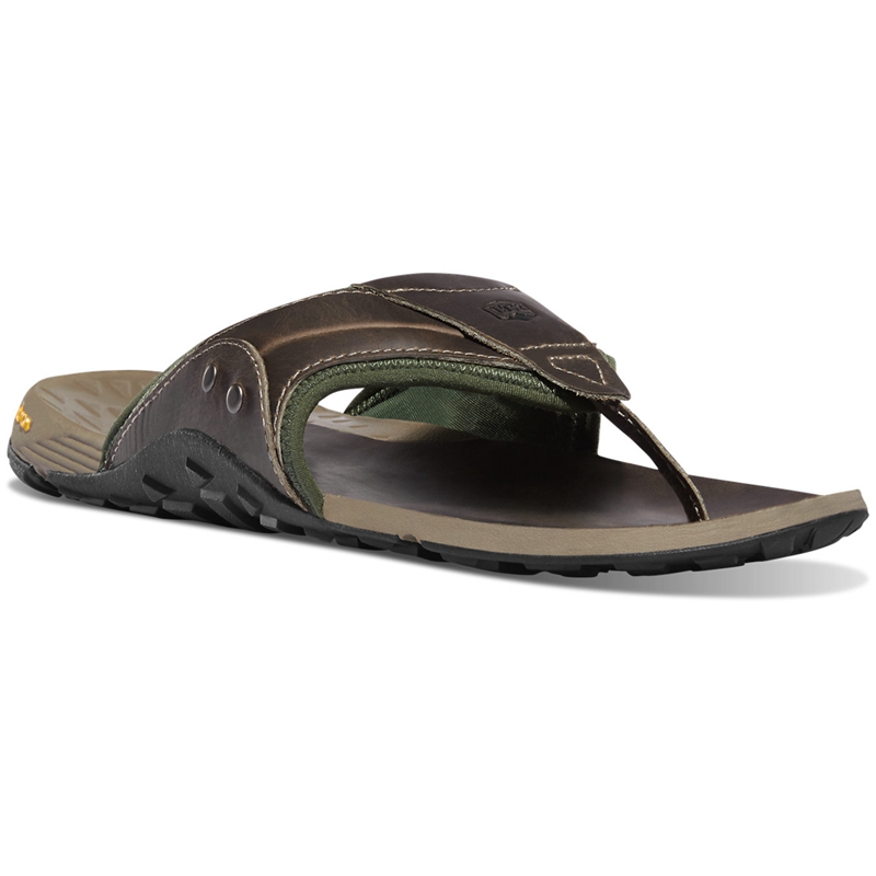 Grey / Green Danner Lost Coast Men's Sandals | YGOJ95863