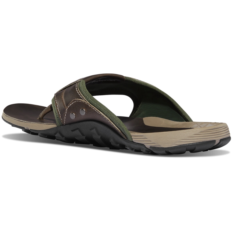 Grey / Green Danner Lost Coast Men's Sandals | YGOJ95863