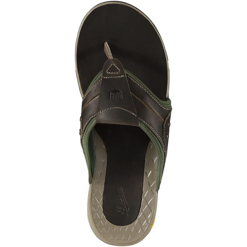 Grey / Green Danner Lost Coast Men's Sandals | YGOJ95863