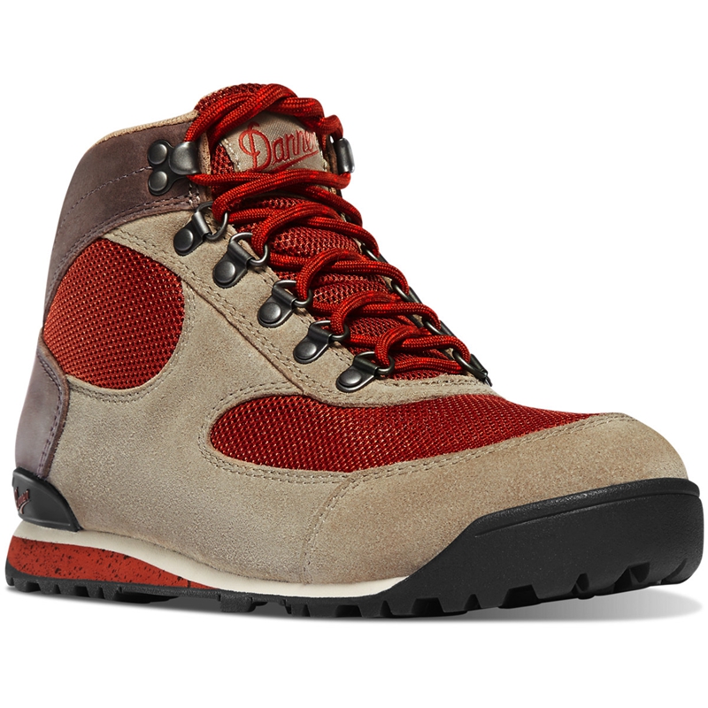 Grey / Red Danner Jag Dry Weather Women's Combat Boots | IRQC57921