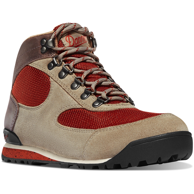 Grey / Red Danner Jag Dry Weather Women's Combat Boots | IRQC57921